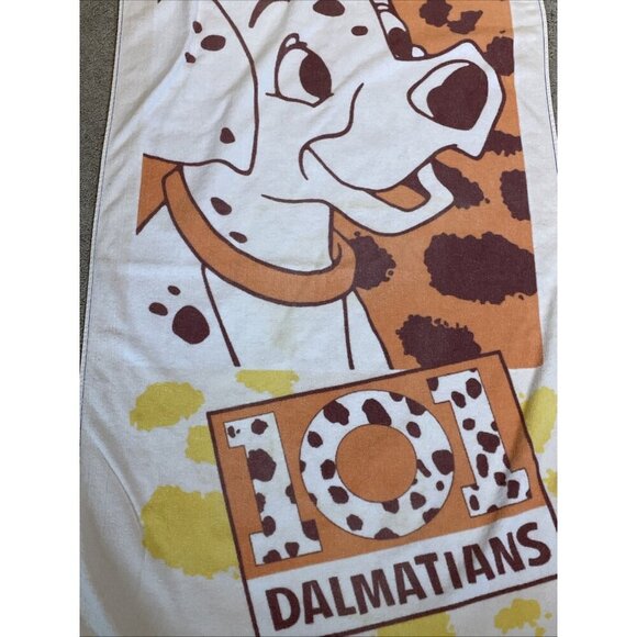 Vintage 90’s Disney's 101 Dalmatians Beach Towel 100% Cotton Franco Dalmatians - Picture 3 of 11